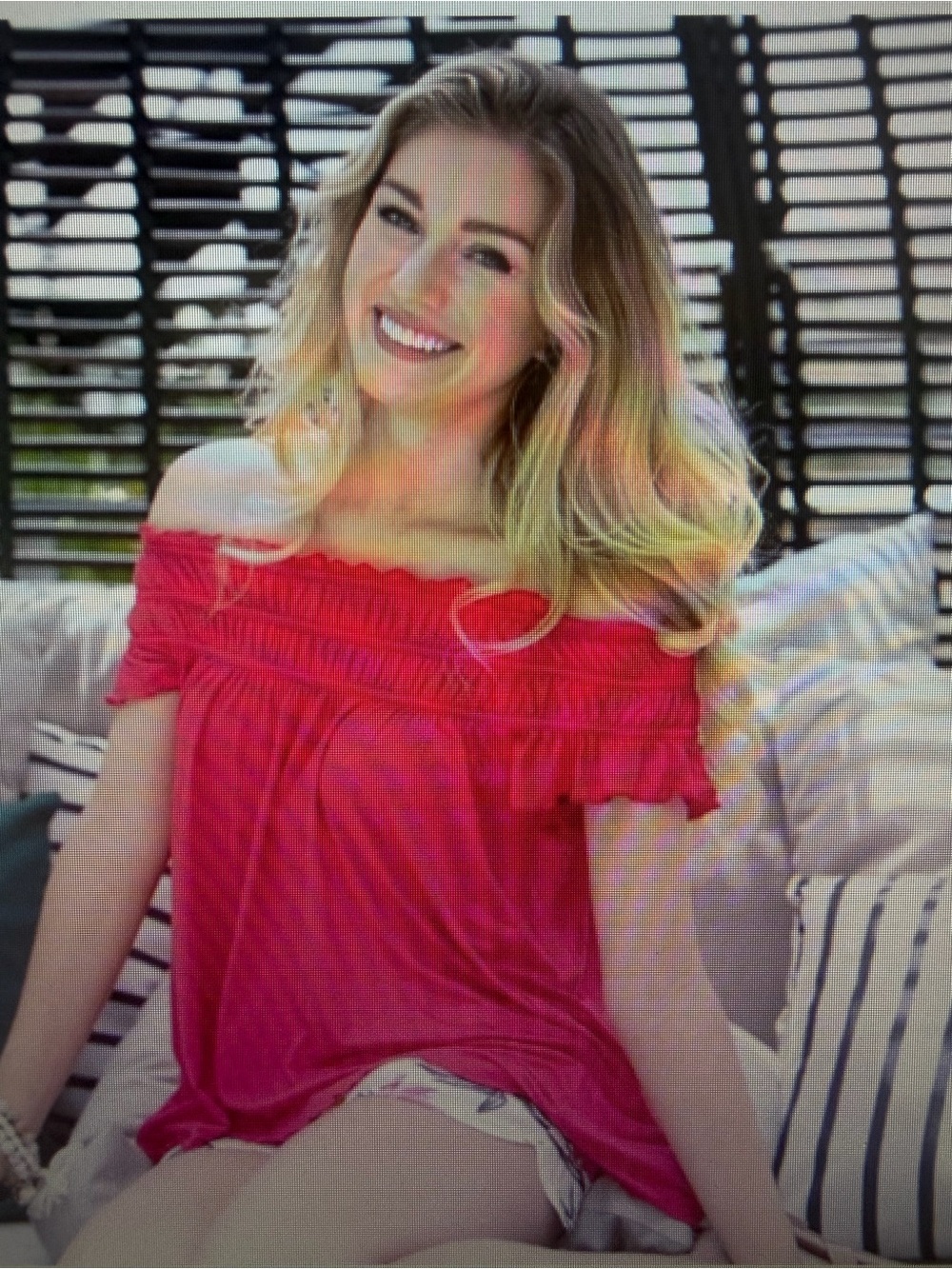 NWT Grace & Lace sunny smocked tee watermelon M